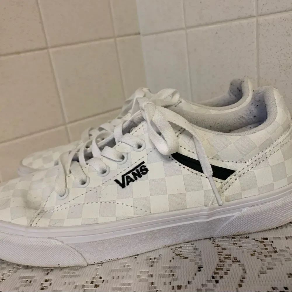 Vans Light Grey White Checkerboard Sneakers Men’s 7.5